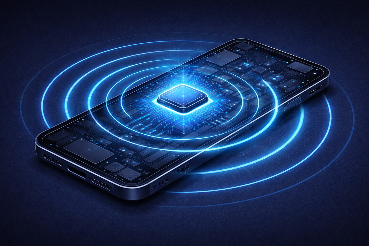 Phone step counter accuracy science showing accelerometer sensor cross-section