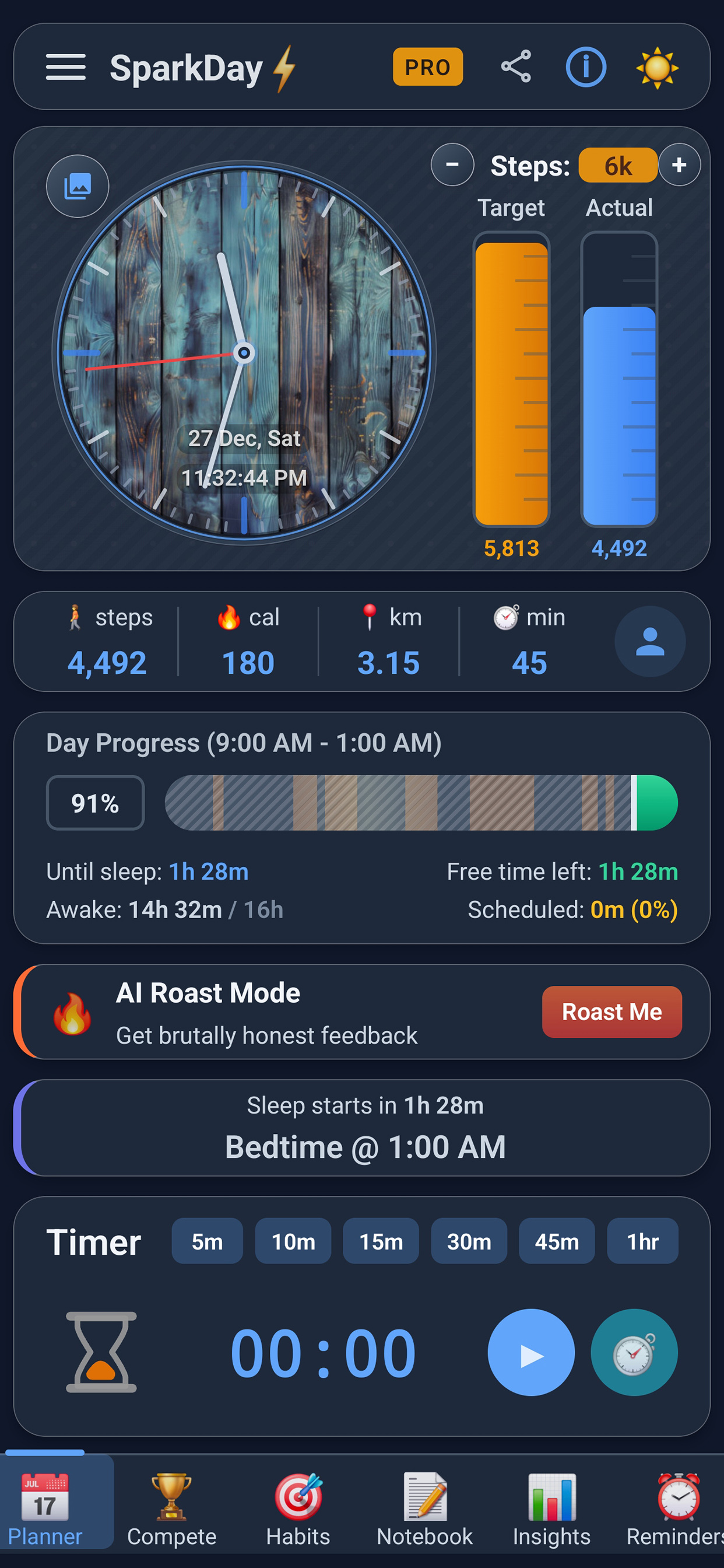 SparkDay app screenshot